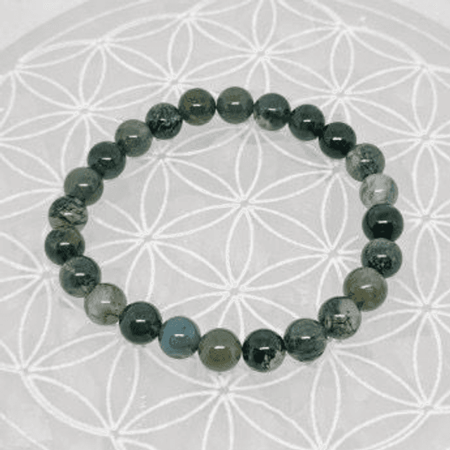 BRACELET - AGATE MOUSSE (8 MM)