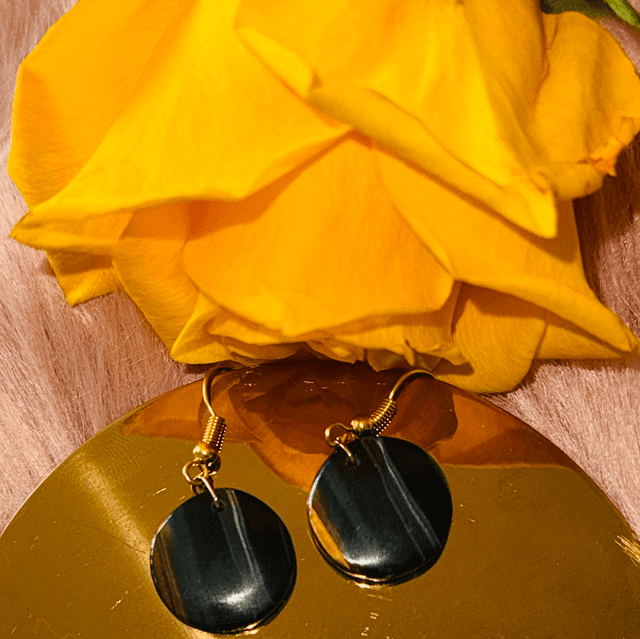 Boucles d&#039;Oreilles en Œil de Tigre et Faucon : Élégance et Protection